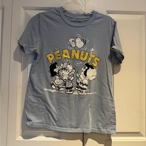 Love Tribe Peanuts Tee - Light Blue and Yellow